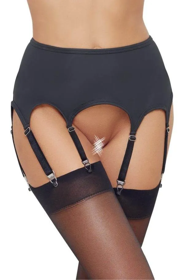 Cottelli LINGERIE Strapsgurt in schwarz, Mattlook, 11 cm