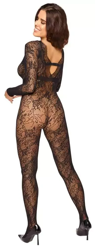 Cottelli FANTASY Langarm-Catsuit ouvert in Spitzenoptik Cottelli FANTASY Langarm-Catsuit ouvert in Spitzenoptik