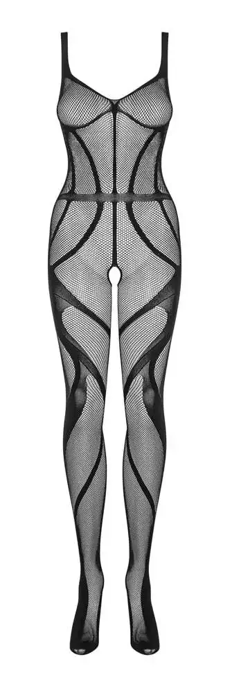 Obsessive Catsuit ouvert G336 - Schwarz, hohe Taille Obsessive Catsuit ouvert G336 - Schwarz, hohe Taille