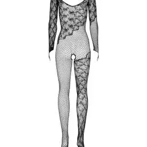 Obsessive Catsuit F210 - Florales Netzdesign - Offener Schritt - Schwarz Obsessive Catsuit F210 - Florales Netzdesign - Offener Schritt - Schwarz – Bild 5