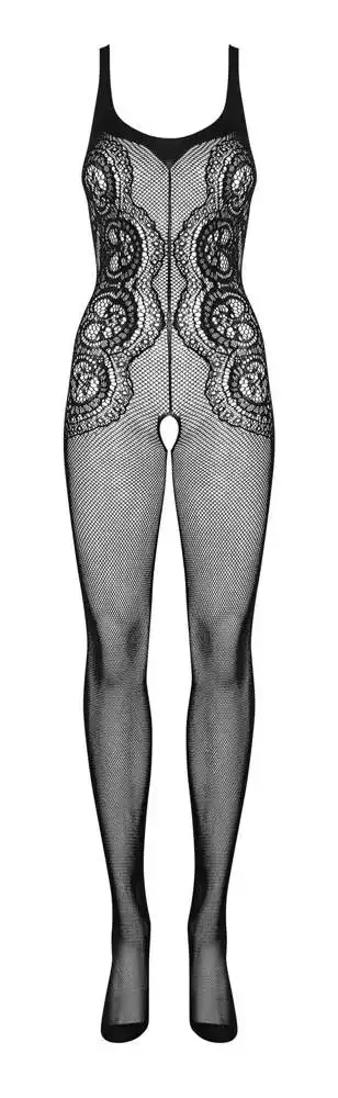Obsessive G335 Hochelastischer Catsuit ouvert in Schwarz Obsessive G335 Hochelastischer Catsuit ouvert in Schwarz