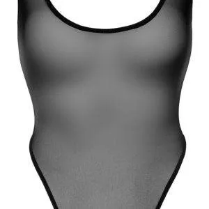 Noir: Transparenter Stringbody, Größe S, Schwarz Noir: Transparenter Stringbody, Größe S, Schwarz – Bild 5