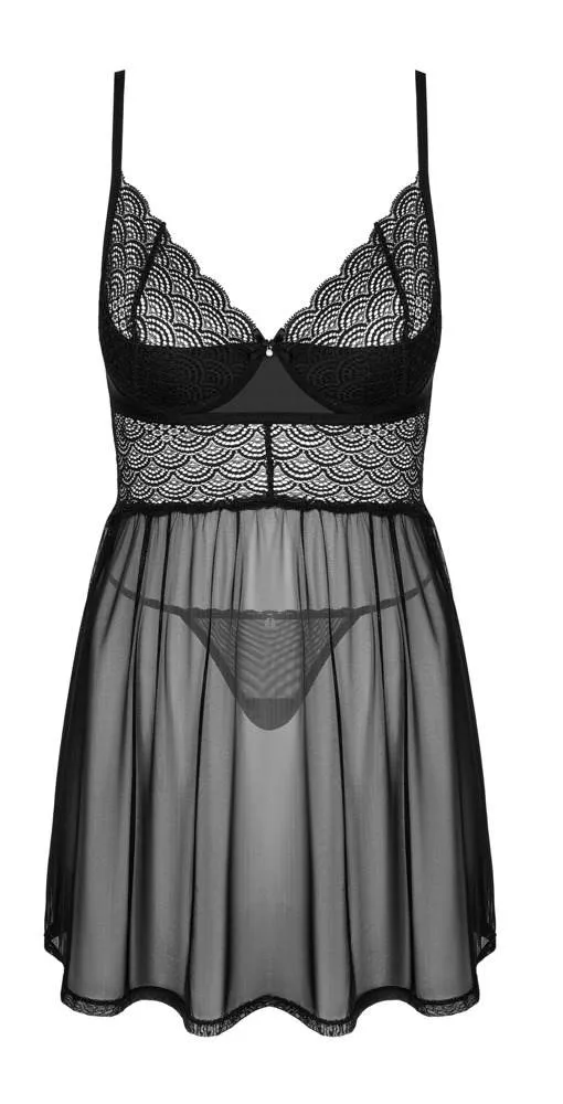Obsessive Chemeris Babydoll Set Schwarz-S/M Obsessive Chemeris Babydoll Set Schwarz-S/M