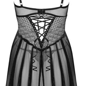 Obsessive Chemeris Babydoll Set Schwarz-S/M Obsessive Chemeris Babydoll Set Schwarz-S/M – Bild 5