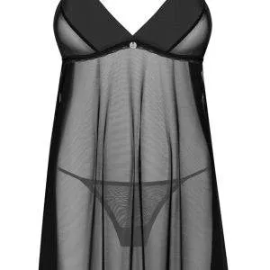 Obsessive Black Lace Babydoll & String Set in Größe M Obsessive Black Lace Babydoll & String Set in Größe M – Bild 3