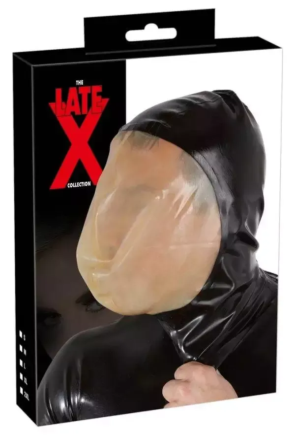 Latex Vakuum-Maske mit erweitertem Gesichtsfeld