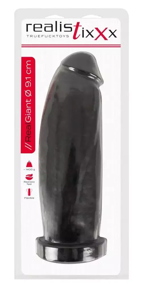Realistixxx Real Giant XXL-Dildo 29,8cm - Schwarz
