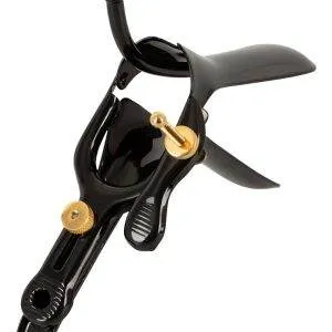 Fetish Collection Spekulum mit Luft- & Flüssigkeitsschlauch - Schwarz/Gold, Edelstahl, 15 cm Fetish Collection Spekulum mit Luft- & Flüssigkeitsschlauch - Schwarz/Gold, Edelstahl, 15 cm – Bild 5