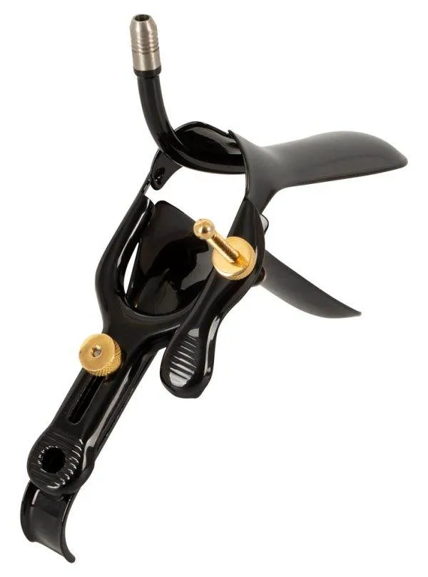 Fetish Collection Spekulum mit Luft- & Flüssigkeitsschlauch - Schwarz/Gold, Edelstahl, 15 cm Fetish Collection Spekulum mit Luft- & Flüssigkeitsschlauch - Schwarz/Gold, Edelstahl, 15 cm