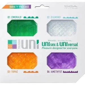 Tenga Uni Variety Pack - 4 elastische Masturbator-Sleeves