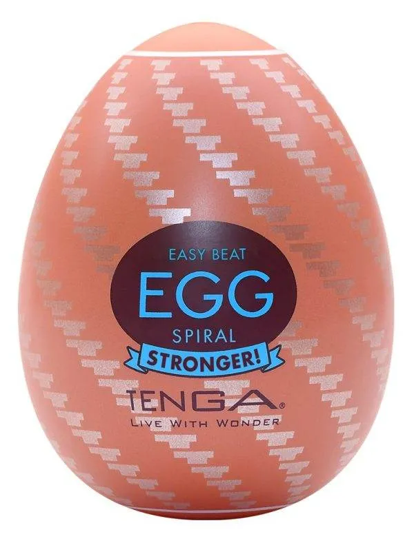 50044380000_nor_a Tenga Einmal-Masturbator Egg Spiral Stronger - Intensive Spiral-Reizstruktur - Diskretes Ei-Design - Inklusive Gleitgel - 7 cm - 1 Stück