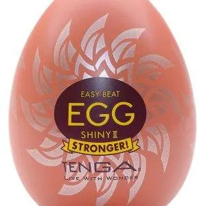 Tenga Masturbator Egg Shiny II Stronger, 7 cm, schwarz