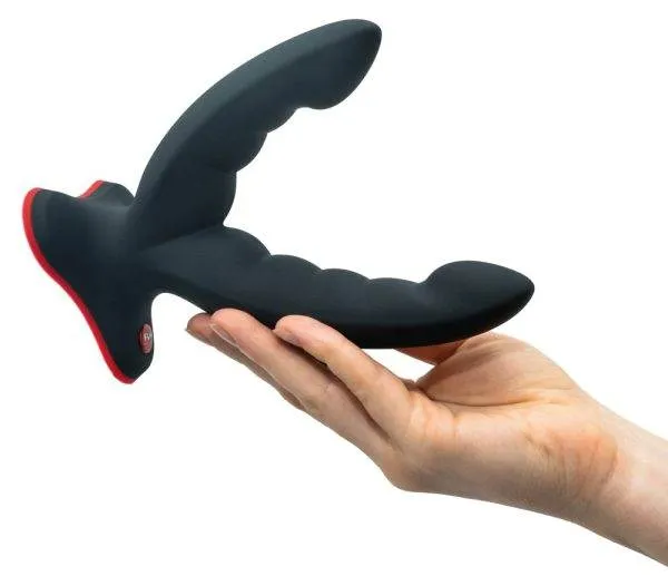 Fun Factory Ryde Doppeldildo, flexibel, einzigartiges Design, 2 Ausleger, glatte Oberfläche, stimulierende Rillen, 12,3 cm & 10 cm, Silikon, 3,8 cm, 240 g, Saugfuß, Strap-on & Harness kompatibel. Fun Factory Ryde Doppeldildo, flexibel, einzigartiges Design, 2 Ausleger, glatte Oberfläche, stimulierende Rillen, 12,3 cm & 10 cm, Silikon, 3,8 cm, 240 g, Saugfuß, Strap-on & Harness kompatibel.