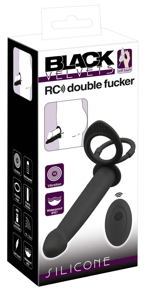 54016070000_verp Black Velvets RC double fucker - Analvibrator mit Fernbedienung