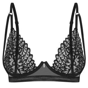 Obsessive Schwarzer Bügel-BH Donarella - Elegant-erotischer Look, bestickter Stretchtüll, verstellbare Träger, Hakenverschluss, Schmuckelement zwischen den Cups - Größe: , Farbe: Obsessive Schwarzer Bügel-BH Donarella - Elegant-erotischer Look, bestickter Stretchtüll, verstellbare Träger, Hakenverschluss, Schmuckelement zwischen den Cups - Größe: , Farbe: – Bild 3