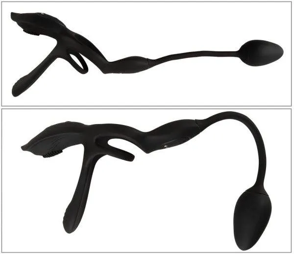 Couples Choice RC Multi Function Couple's Vibrator, Silikon, wasserdicht, wiederaufladbar, 10 Modi, Fernbedienung, 5 Toys in einem Couples Choice RC Multi Function Couple's Vibrator, Silikon, wasserdicht, wiederaufladbar, 10 Modi, Fernbedienung, 5 Toys in einem