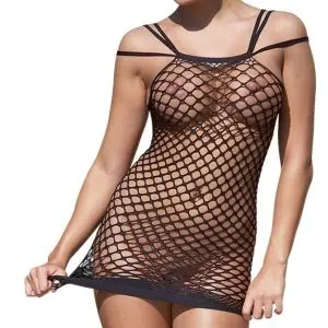 NO:XQSE Netzkleid mit 3er Träger - Verführerisches Dessouskleid aus hochelastischem Netzmaterial S-L NO:XQSE Netzkleid mit 3er Träger - Verführerisches Dessouskleid aus hochelastischem Netzmaterial S-L – Bild 7