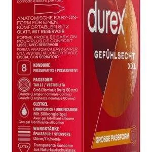 Durex Extra Groß - Dünne, transparente Kondome (8 Stück) (8 Stück) Durex Extra Groß - Dünne, transparente Kondome (8 Stück) (8 Stück) – Bild 8