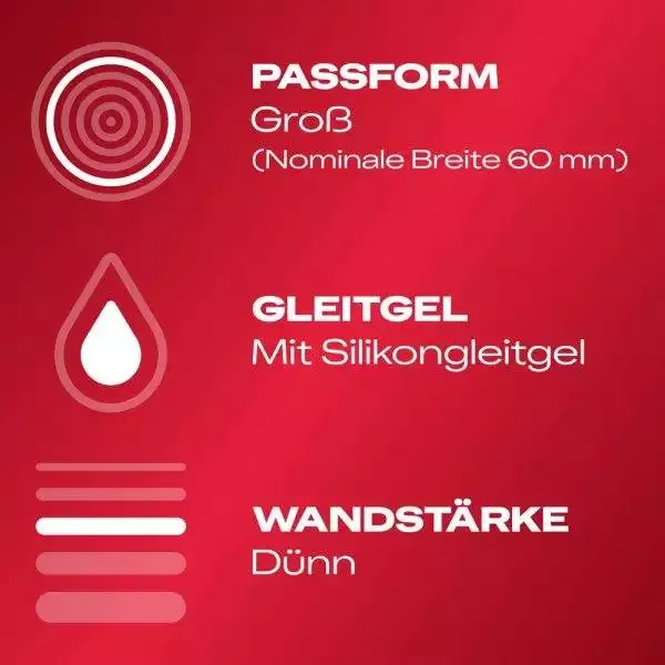 Durex XXL Kondome, extra groß, transparent