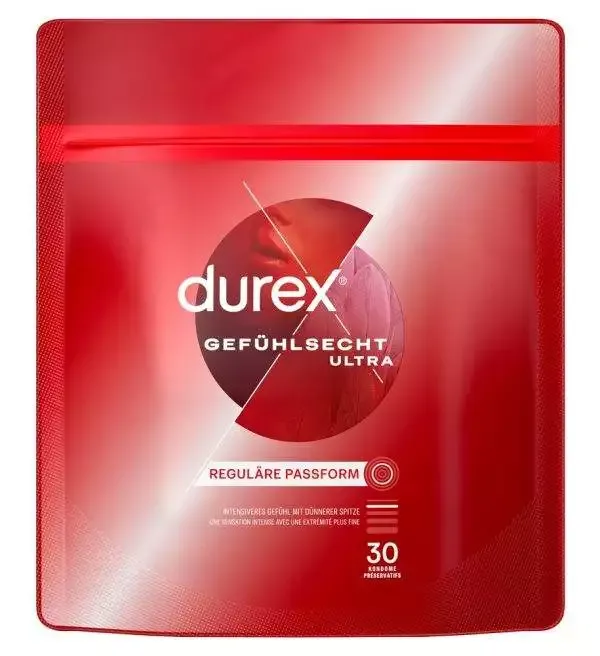 Durex Gefühlsecht Ultra Transparent-Kondome - 30 Stück