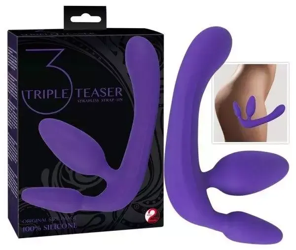 Strapless Strap-On - Doppelte Stimulation | Gemeinsames Vergnügen Lila Strapless Strap-On - Doppelte Stimulation | Gemeinsames Vergnügen Lila