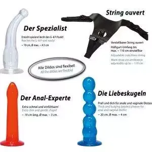 You2Toys Umschnall-String mit 3 Dildos Rot/Transparent/Blau You2Toys Umschnall-String mit 3 Dildos Rot/Transparent/Blau – Bild 7