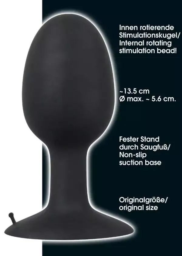 Backdoor Friend XL - Analplug mit Saugfuß und rotierender Innenkugel Backdoor Friend XL - Analplug mit Saugfuß und rotierender Innenkugel