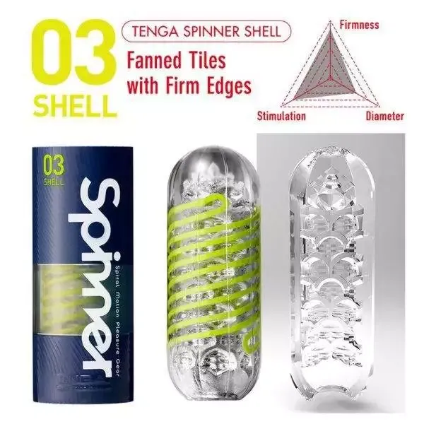 TENGA Spinner Tetra - Dreheffekt-Masturbator Transparent/Grün TENGA Spinner Tetra - Dreheffekt-Masturbator Transparent/Grün