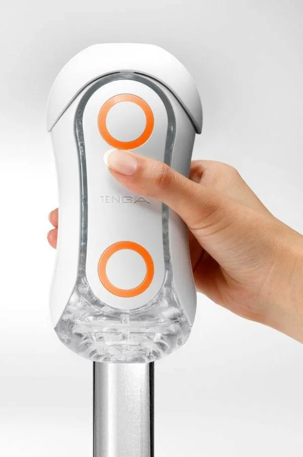 TENGA Flip Orb - Blowjob-Simulation & 2-Punkte-Stimulation Weiß/Transparent/Orange TENGA Flip Orb - Blowjob-Simulation & 2-Punkte-Stimulation Weiß/Transparent/Orange