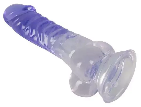 Crystal Naturdildo mit Saugfuß - Für intensive Stimulation Transparent/Lila Crystal Naturdildo mit Saugfuß - Für intensive Stimulation Transparent/Lila