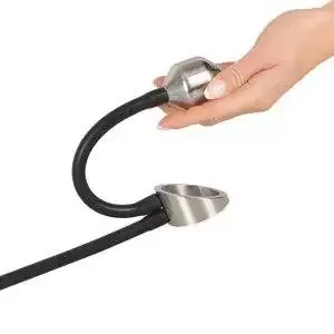 You2Toys Metall-Penisring mit Plug-Gewichten Silber/Schwarz You2Toys Metall-Penisring mit Plug-Gewichten Silber/Schwarz – Bild 6
