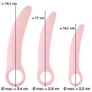 Sweet Smile Vaginaltrainer - 3er-Set, ideal gebogen, flexibel und biegsam Sweet Smile Vaginaltrainer - 3er-Set, ideal gebogen, flexibel und biegsam – Bild 7