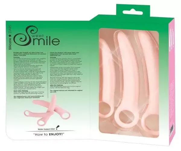 Sweet Smile Vaginaltrainer - 3er-Set, ideal gebogen, flexibel und biegsam Sweet Smile Vaginaltrainer - 3er-Set, ideal gebogen, flexibel und biegsam
