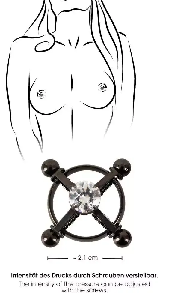 Bad Kitty Nipple Jewellery - Glitzernde Nippelklemmen Bad Kitty Nipple Jewellery - Glitzernde Nippelklemmen