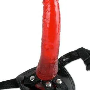 Fetish Fantasy Series Pegging Harness - Lack-Optik, Größenverstellbar, inkl. 3 Ringe Fetish Fantasy Series Pegging Harness - Lack-Optik, Größenverstellbar, inkl. 3 Ringe – Bild 6