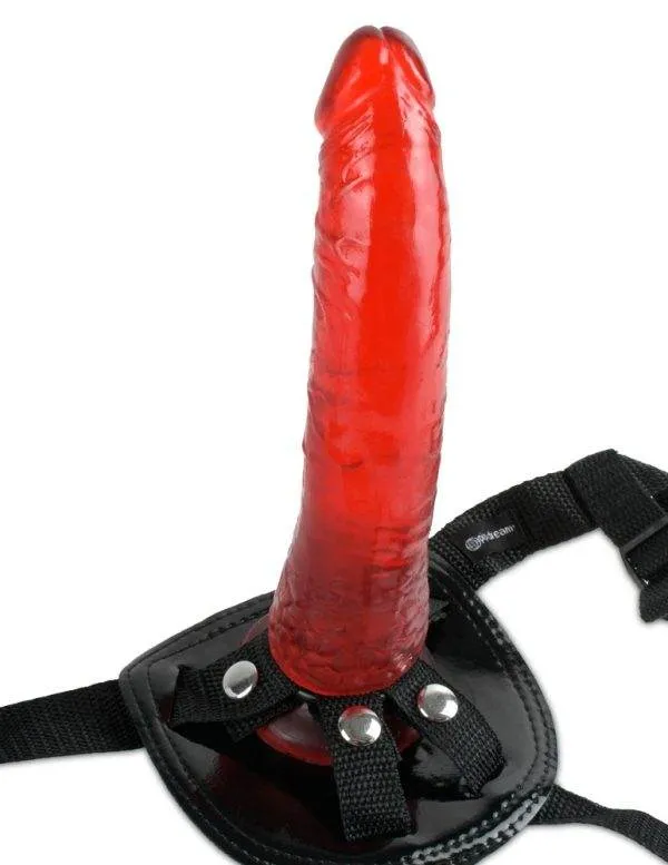 Fetish Fantasy Series Pegging Harness - Lack-Optik, Größenverstellbar, inkl. 3 Ringe Fetish Fantasy Series Pegging Harness - Lack-Optik, Größenverstellbar, inkl. 3 Ringe