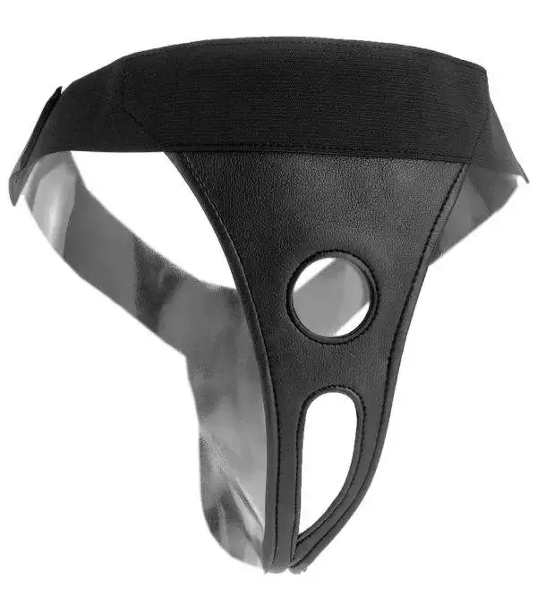 Fetish Fantasy Series Crotchless Harness - Leder-Optik, Schrittoffen, Größenverstellbar Fetish Fantasy Series Crotchless Harness - Leder-Optik, Schrittoffen, Größenverstellbar
