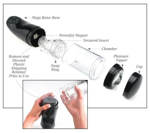 Pipedream Extreme Toyz - Mega-Bator Anus, automatischer Masturbator Schwarz/Transparent Pipedream Extreme Toyz - Mega-Bator Anus, automatischer Masturbator Schwarz/Transparent