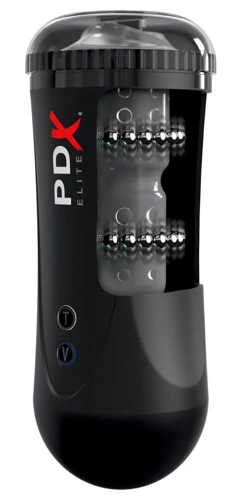 PDX Elite - Automatischer Masturbator mit Vibrations- und Stoßmodi Schwarz/Transparent PDX Elite - Automatischer Masturbator mit Vibrations- und Stoßmodi Schwarz/Transparent