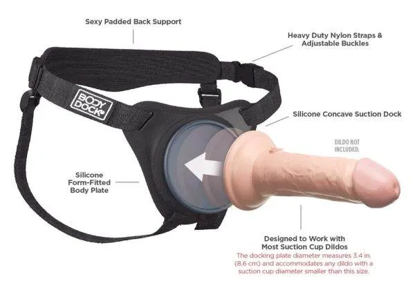 Body Dock Elite Harness - Komfortabler Umschnallgurt mit Silikon-Andockplatte Body Dock Elite Harness - Komfortabler Umschnallgurt mit Silikon-Andockplatte