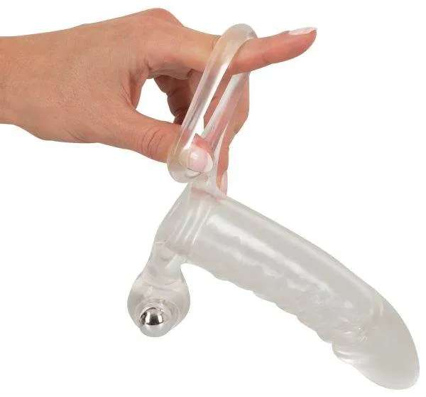 Crystal Clear Vibrating Sleeve - Penishülle mit Hodenring und Vibration Crystal Clear Vibrating Sleeve - Penishülle mit Hodenring und Vibration