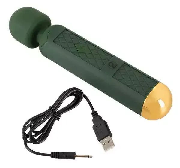 Emerald Love Luxus-Massagestab – 10 Vibrationsmodi, wasserdicht Grün/Gold Emerald Love Luxus-Massagestab – 10 Vibrationsmodi, wasserdicht Grün/Gold