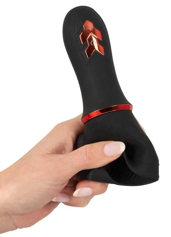 Rebel Eichelvibrator - 10 Vibrationsmodi, handlich Schwarz/Rot Rebel Eichelvibrator - 10 Vibrationsmodi, handlich Schwarz/Rot