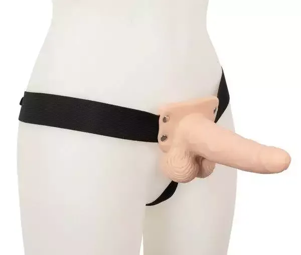 You2Toys Vibrating Strap-On Sleeve - Hohler Naturdildo mit Vibration You2Toys Vibrating Strap-On Sleeve - Hohler Naturdildo mit Vibration