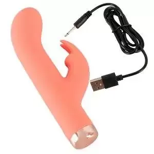 Peachy Mini Rabbit Vibrator - Kompakt & kraftvoll, 10 Vibrationsmodi Koralle/Gold Peachy Mini Rabbit Vibrator - Kompakt & kraftvoll, 10 Vibrationsmodi Koralle/Gold – Bild 7