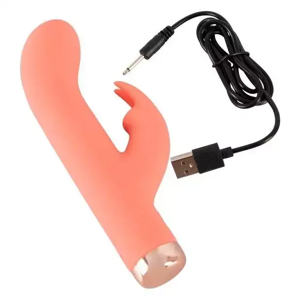 Peachy Mini Rabbit Vibrator - Kompakt & kraftvoll, 10 Vibrationsmodi Koralle/Gold Peachy Mini Rabbit Vibrator - Kompakt & kraftvoll, 10 Vibrationsmodi Koralle/Gold