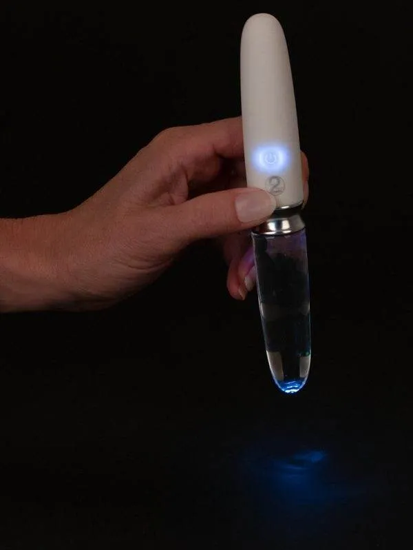 Liaison Straight LED Vibrator - Silikon & Glas, 10 Vibrationsmodi, wiederaufladbar Weiß/Transparent Liaison Straight LED Vibrator - Silikon & Glas, 10 Vibrationsmodi, wiederaufladbar Weiß/Transparent