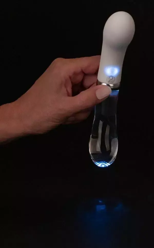 Liaison G-Spot - Silikon-Glas Vibrator Weiß/Transparent Liaison G-Spot - Silikon-Glas Vibrator Weiß/Transparent