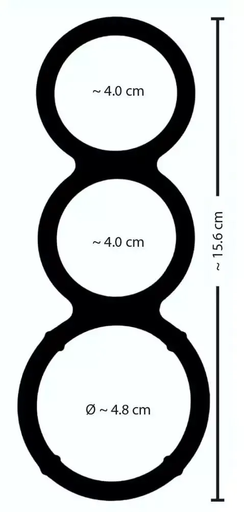 You2Toys Metallic Silicone Triple Ring - Perfekte Unterstützung für Penis und Hoden You2Toys Metallic Silicone Triple Ring - Perfekte Unterstützung für Penis und Hoden