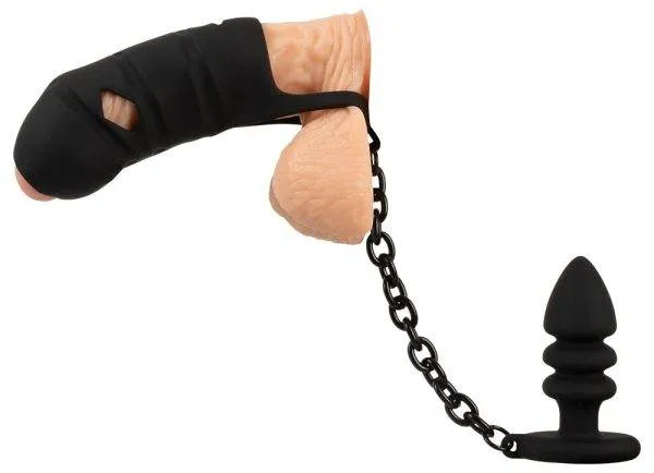 Black Velvets Cock Cage mit Hodenring und Analplug Black Velvets Cock Cage mit Hodenring und Analplug